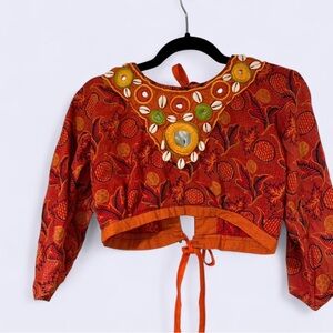 Handmade Dance Costume Set – 4 Piece Tribal/Boho Ensemble – Size Large